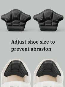 2pcs Minimalist Back Heel Pads, Polyester Fashion Black Shoes Accessories For Flats For Women High Heels Women Pumps And Men Sneakers Shoes Casual Shoes Summer Daily Wear - Black - View 3