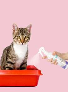 Spray desodorante para arena de gatos de múltiples gatos con lavanda, neutralizadores potentes de olores y eliminador de olores para mantener la frescura en el hogar rápida y eficientemente 237ml - Multicolor - Ver 5