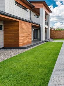 1pc 50*50cm Artificial Grass Carpet, Outdoor & Home Decoration, Suitable For Back-to-school Season, Christmas, Halloween, Hotel, Restaurant, Wedding, Banquet, Party, Event Decoration - Green - View 8