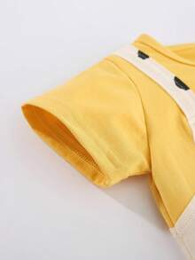 Peninsula Baby 夏季女宝宝波尔卡圆点二合一设计吊带连体衣 - 杏色 - 查看 4