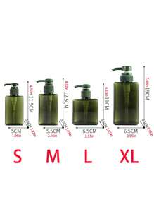 1 Pieza Botella De Viaje Vacía De Tipo Prensa Para Champú, Gel De Ducha, Desinfectante De Manos, Cosméticos Y Loción - Blanco - Ver 2