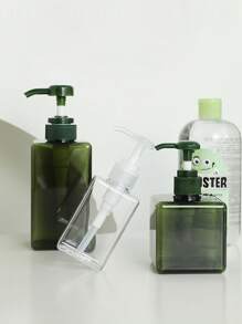 1 Pieza Botella De Viaje Vacía De Tipo Prensa Para Champú, Gel De Ducha, Desinfectante De Manos, Cosméticos Y Loción - Blanco - Ver 4