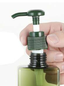 1 Pieza Botella De Viaje Vacía De Tipo Prensa Para Champú, Gel De Ducha, Desinfectante De Manos, Cosméticos Y Loción - Blanco - Ver 3