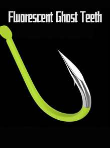 NIUTIANYANG 1入組碳素鋼釣魚鉤帶倒鉤 - 綠色 - 查看 6