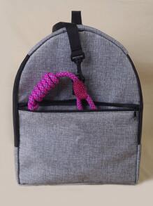 1入組滌綸面料寵物背包帶透氣網布適用於小寵物,適用於四季 - 深灰色 - 查看 8