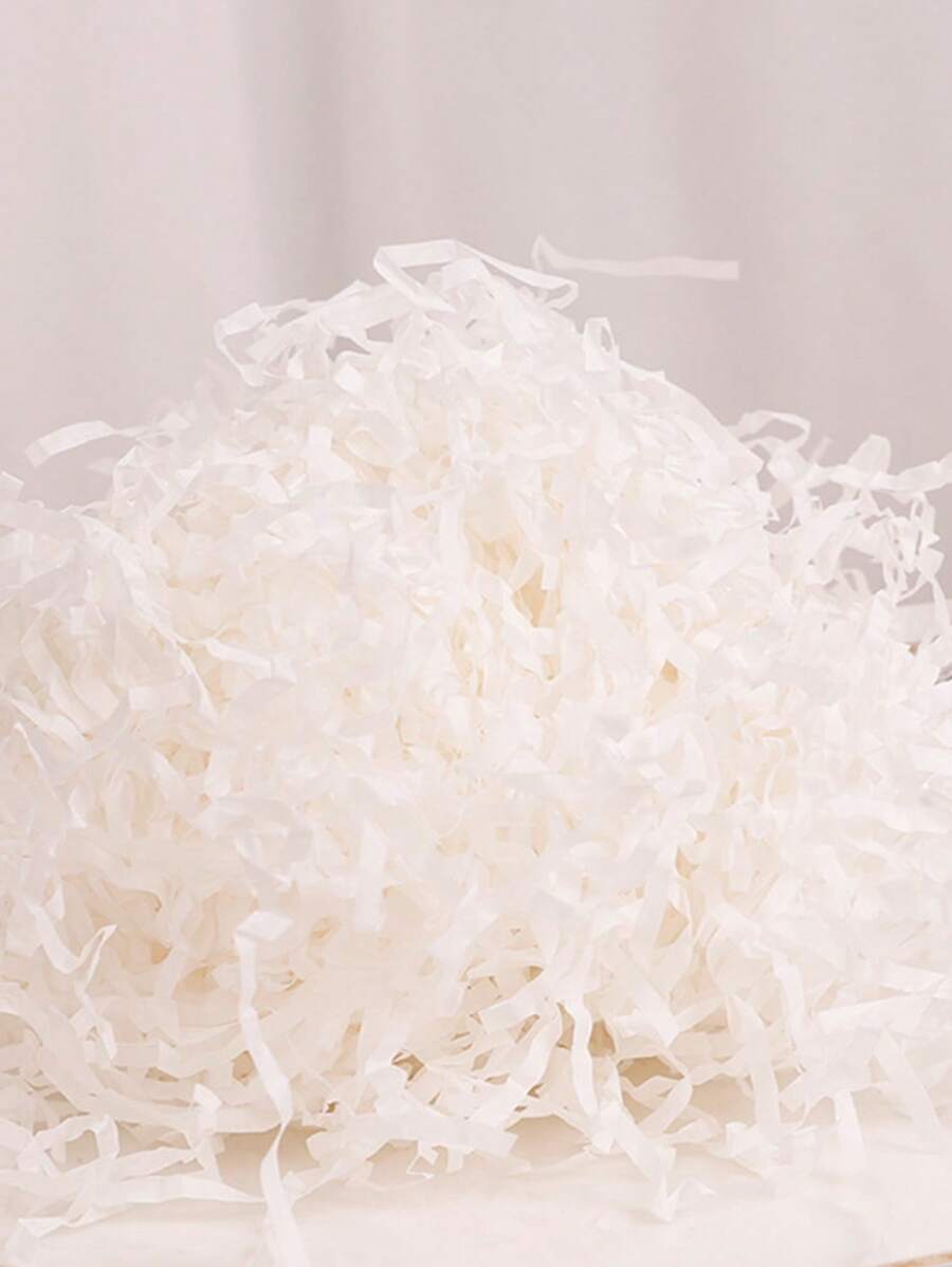 1pack 30g/50g/100g/200g/500g Colorful Raffia Shreds Paper Filler, Nest Grass, Suitable For Wedding Favor Boxes, Gift Boxes Packaging Valentine Day - Beige - View 1