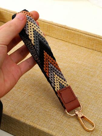 1 pieza Llavero de mujer estilo bohemio con bloque de color, accesorio de moda para llaves, decoración de coche, accesorio para mochila escolar, regalo de Navidad gótico y Y2K, con soporte para identificación y accesorios para bolso