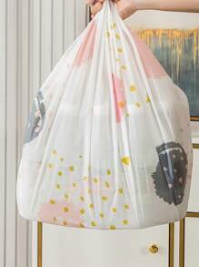 5入組/套PEVA一次性桌布花卉圖案一次性桌布派對用 - 杏色 - 查看 6