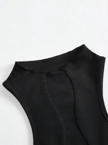 SHEIN ICON 網紗拼接小高領連體衣