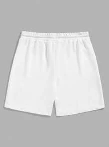 RueChic Pantaloni scurți cu șnur grafic pentru bărbați