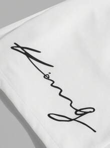 RueChic Pantaloni scurți cu șnur grafic pentru bărbați