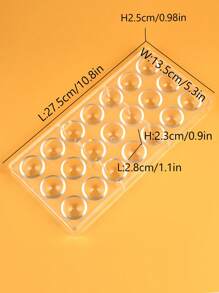 1pc Plastic Multi-grid Chocolate Mold - Clear - View 2