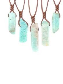 1 Cái Ngẫu Nhiên Thời Trang Pha Lê Tự Nhiên Viền Hình Học Mặt Dây Chuyền Vòng Cổ Ngày Quà Tặng Cho Nữ - Nhiều màu - Xem 5