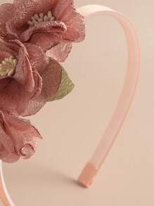 1pc Women Flower Decor Romantic Headband - Pink - View 2