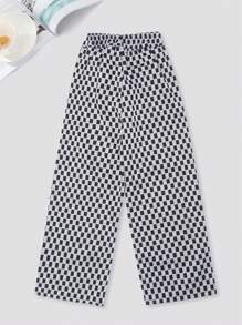 Teen Girls Checkerboard Straight Leg Trousers - Multicolor - View 2