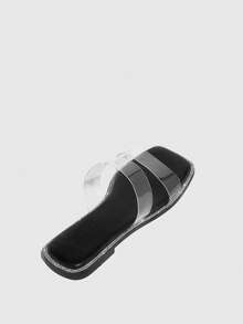 女士透明帶時尚夏天平底涼鞋