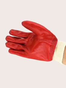 1pair Rubber Two Tone Anti-scratch Glove For Small Animal For Training - Red - View 4