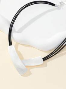 1入組休閒幾何裝飾項鍊適合女士日常裝飾 - 彩色 - 查看 2