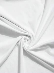 RueChic Men Letter Graphic Tee & Drawstring Waist Shorts - Red and White - View 6