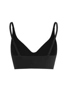 Ocili Leisure Stretchy & Smooth Seamless No Show No Padding Wireless Lounge Bralette - Black - Black - View 5