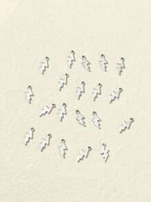 20 件/套不鏽鋼創意閃電人物 DIY 吊墜適合 DIY 項鍊手鍊耳環珠寶製作 - 銀色 - 查看 1