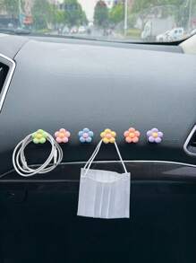 3入組花朵設計車載掛鉤 - 彩色 - 查看 1