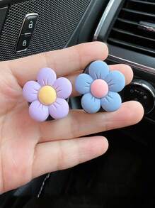 3入組花朵設計車載掛鉤 - 彩色 - 查看 4
