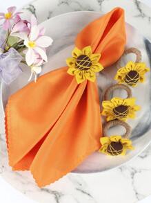 4 vòng khăn ăn trang trí hoa hướng dương - Màu vàng - Xem 6