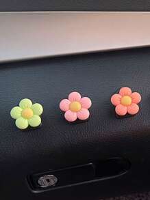 3入組花朵設計車載掛鉤 - 彩色 - 查看 6