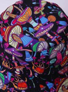 Boho 1pc Women Mushroom Pattern Fashion Bucket Hat - Multicolor - View 3