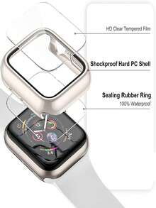 2入組二合一屏幕保護膜和保護殼適用於Apple Watch - 彩色 - 查看 2