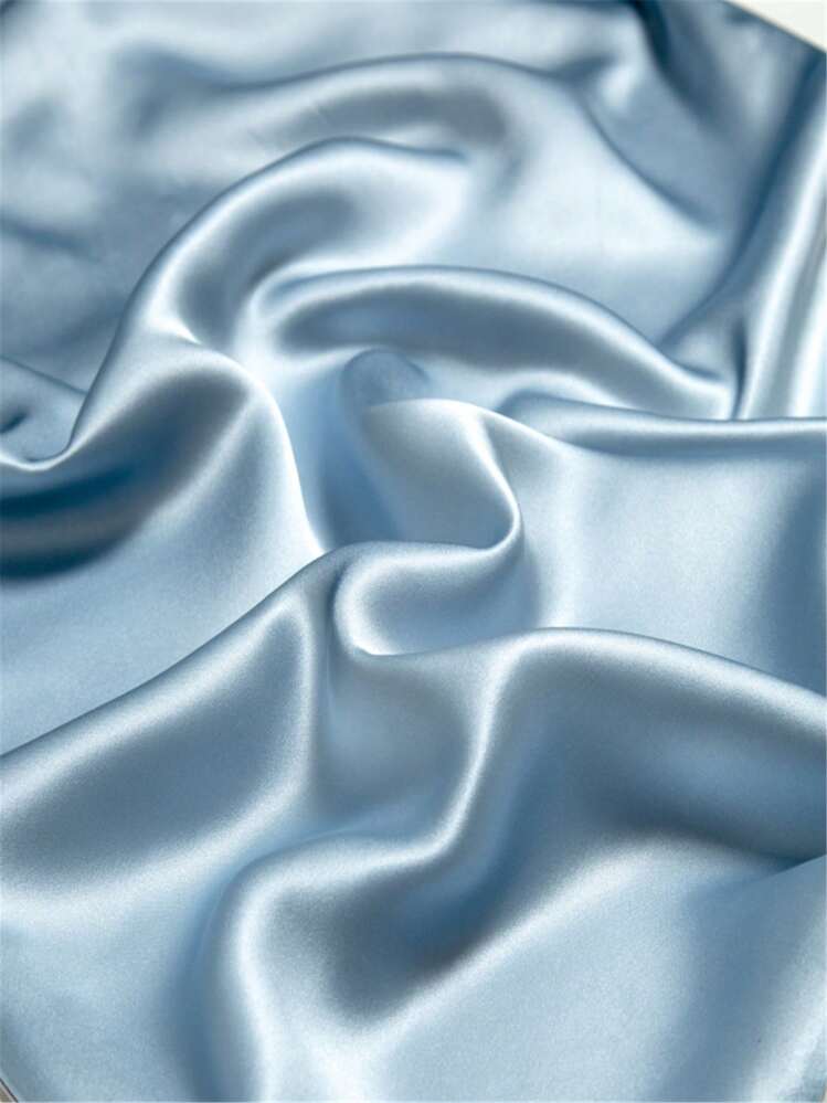 1 pièce Taie d'oreiller en soie mûrier pure de 22 mm, blanc/doré café/bleu/beige/champagne. Tailles disponibles : 48*74cm/50*70cm/50*75cm/60*60cm/70*70cm/51*91cm - Bleu azur - Voir 4