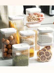 1pc Clear Food Storage Jar - Clear - View 7