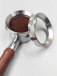 1pc Stainless Steel Coffee Ring Back To School - Silver - View 7