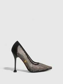 Giày cao gót Nữ - màu đen - Xem 3