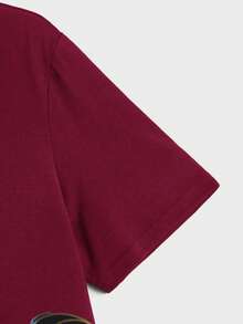 Manfinity RebelGame Hombres Camiseta reflectante con estampado de mando de juego - Burdeos - Ver 3