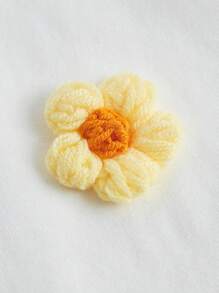 SHEIN MOD 大碼花卉圖案補丁貼短款T恤 - 白色 - 查看 7