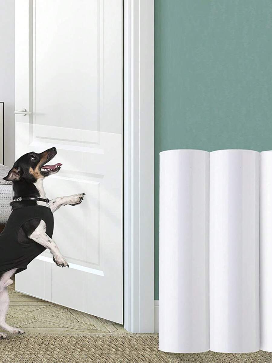 Transparent Vinyl Stickers For Furniture & Door Scratch Protection From Dog & Cat, S(5pcs)/m(5pcs)/l(1roll)/xl(1roll) - Clear - View 1