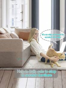 Transparent Vinyl Stickers For Furniture & Door Scratch Protection From Dog & Cat, S(5pcs)/m(5pcs)/l(1roll)/xl(1roll) - Clear - View 6