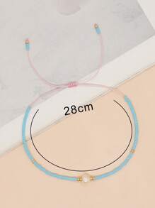 1 Miếng Tự nhiên Baroque & Cơm Đồ Trang trí ngọc trai Có thể điều chỉnh Vòng tay - Nhiều màu - Xem 5