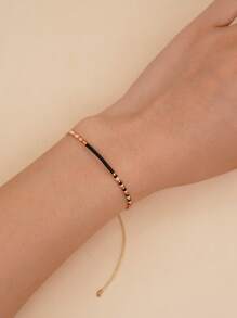 1pc Colorful Beaded Adjustable Bracelet For Women, Fashionable Daily Wear, Suitable As New Year Gift - Multicolor - View 4