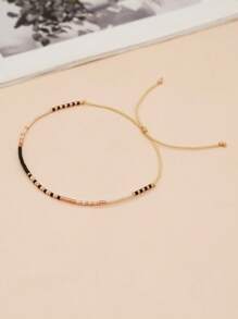 1pc Colorful Beaded Adjustable Bracelet For Women, Fashionable Daily Wear, Suitable As New Year Gift - Multicolor - View 5