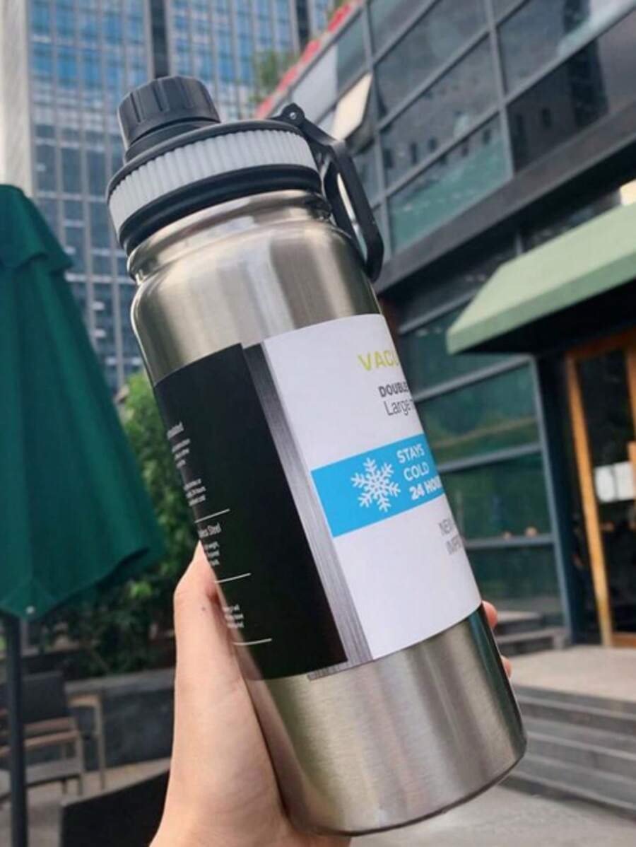 1入組不銹鋼保溫瓶 - 銀色 - 查看 1