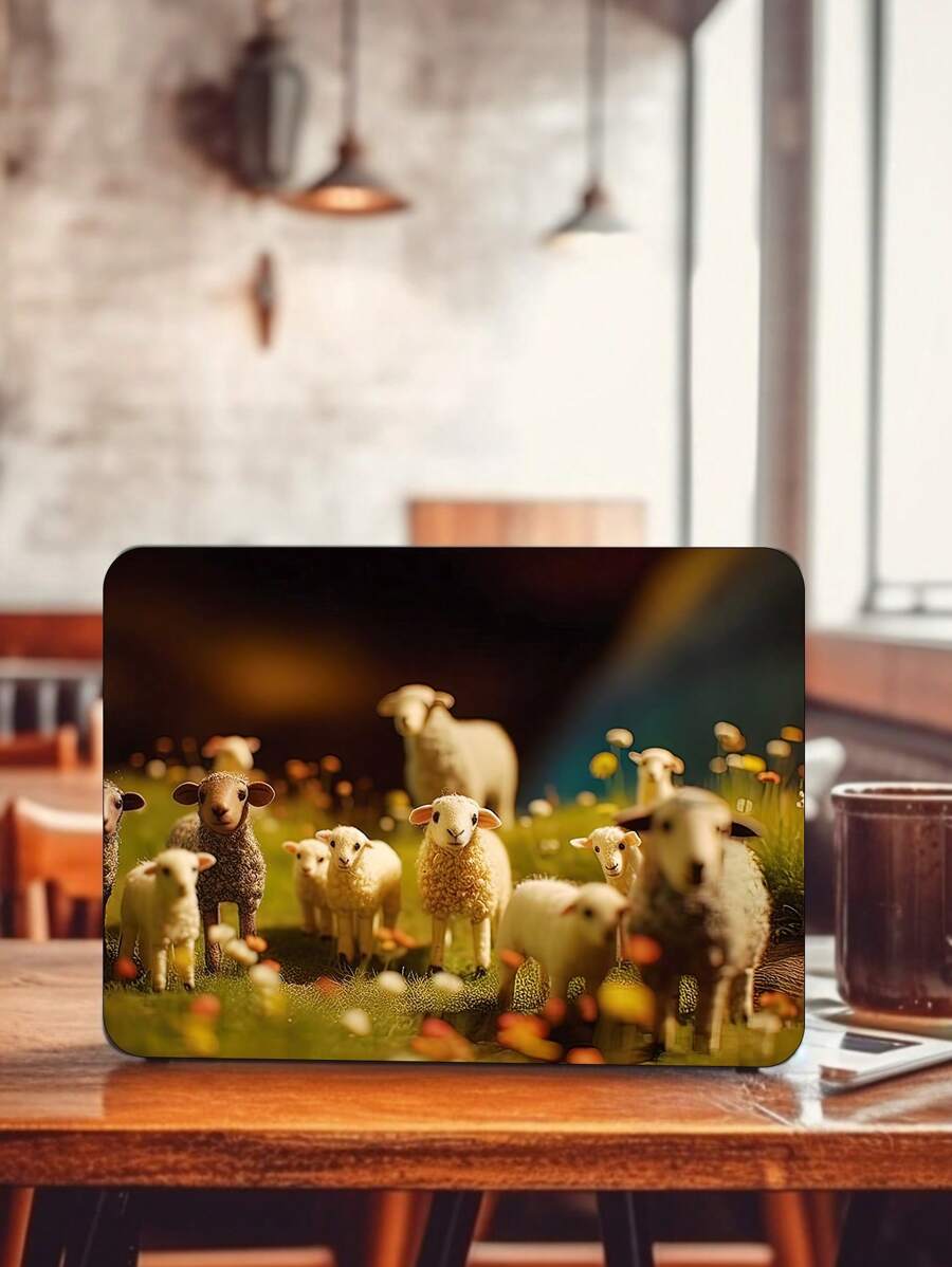 2pcs Sheep Pattern Case Compatible With MacBook Air - Multicolor - View 1