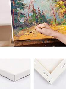 6pcs Solid Color Square Painting Canvas, Simple Multi-Purpose Canvas Board For Painting Back To School,Back To School,School Supplies