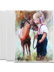 6 块纯色矩形画布，简单多用途画布板，适合绘画返校季 - 白色 - 查看 5