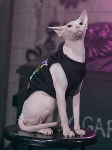 ROMWE 1 PC Slogan Graphic Tank Cho Chó Và Mèo - Nhiều màu - Xem 3