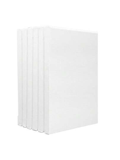 6pcs Solid Color Rectangle Painting Canvas, Simple Multi-Purpose Canvas Board For Painting Back To School