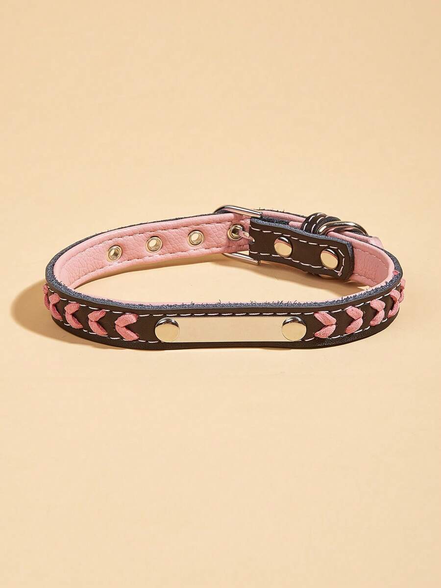 1入組編織細節寵物項圈適用於狗狗適用於戶外 - 彩色 - 查看 1