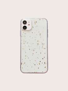 Gold Foil Pattern Clear Phone Case Compatible With IPhone 11,IPhone 13,IPhone 14 Pro Max - Gold - View 2